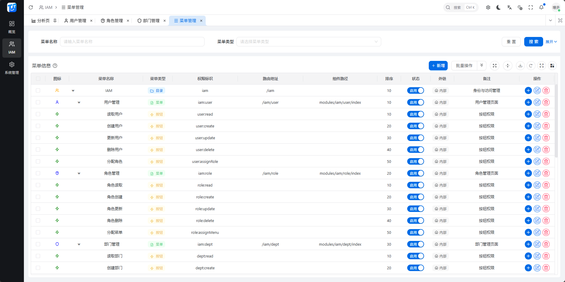 Tagtag Starter - menu